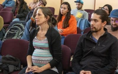 Presentación del proceso participativo del plan de acción de las Comunidades Portal de las Áreas Protegidas de la Patagonia Chilena a los estudiantes de ICEA.
